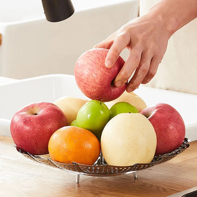 Klappbarer Dampfgarkorb aus Edelstahl