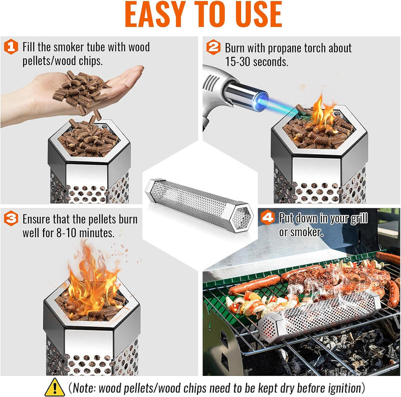 Pellet Smoker Tube for All Grill or Smoker