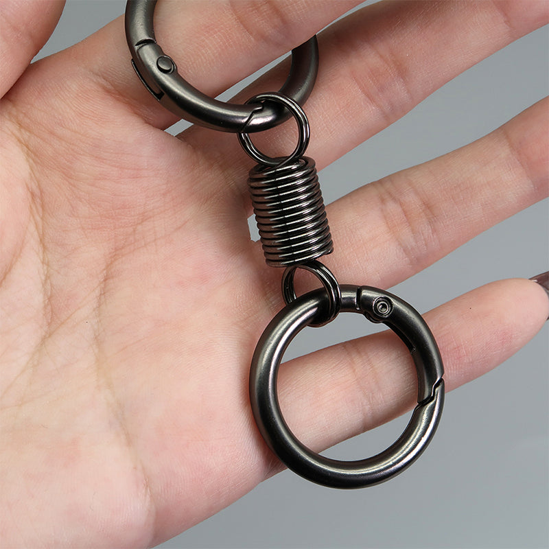 Nordic Retro Spring Double Ring Keychain – moonlitcat