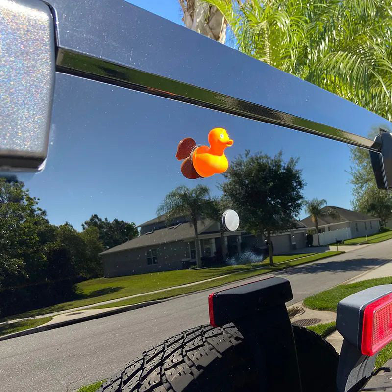 Middle Finger Spraying Duck Car Accessory