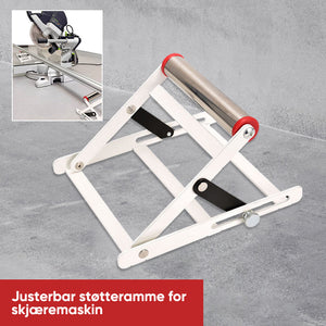 Justerbar kjæremaskin støtterramme