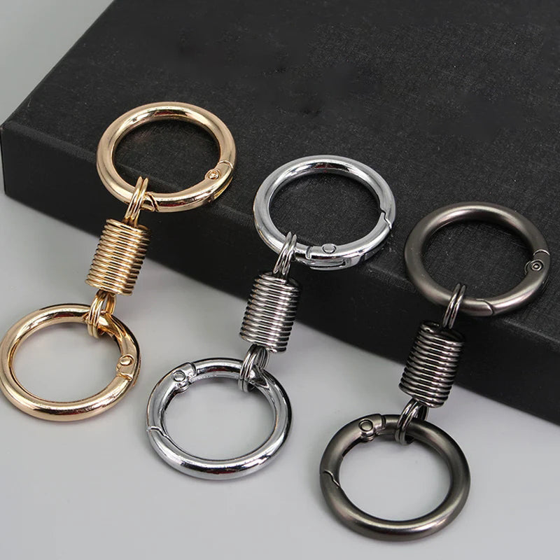Nordic Retro Spring Double Ring Keychain – moonlitcat