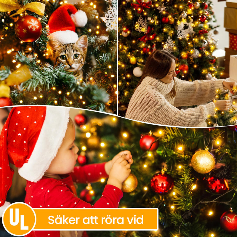 Julgran vattenfall belysning med ring