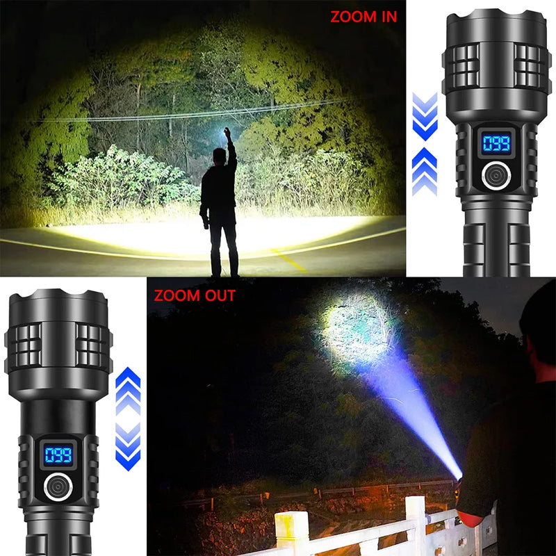 Rechargeable Tactical Laser Flashlight High Lumens